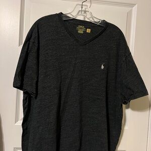 Ralph Lauren Charcoal Gray V-Neck T-Shirt